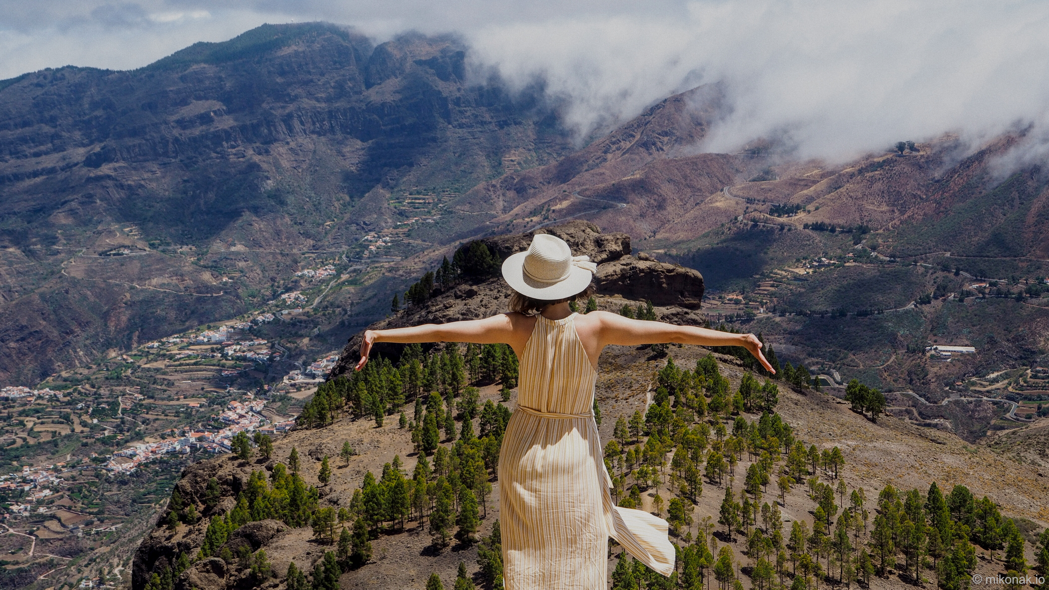 Mountain Vista with Figure